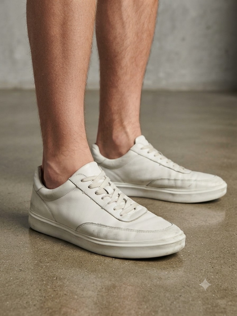 Abound Men's Cream Low-Top Lace-Up Sneakers